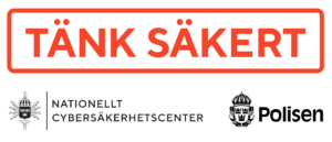 Tänk Säkert logotyper: Polisen och Nationellt säkerhetscenter