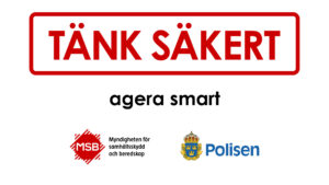 Logga med Tänk säkert, Polisen och MSB